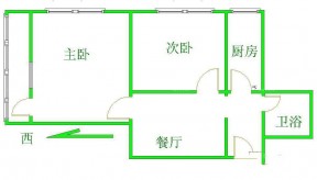 50-80平二室一廳小戶型圖