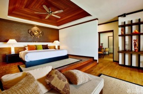 卧室吊顶造型 东南亚风格