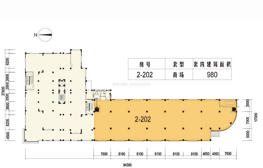 商场店铺分布平面图