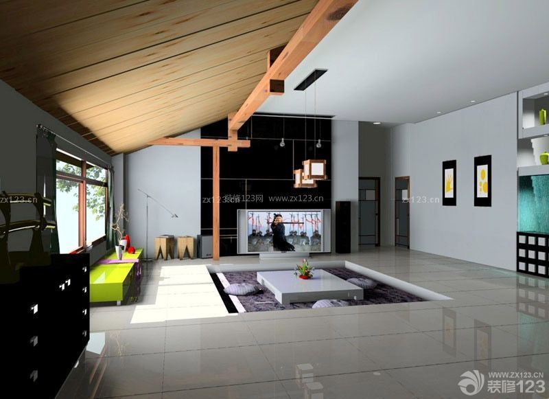 70平米带阁楼装修家庭休闲区设计图