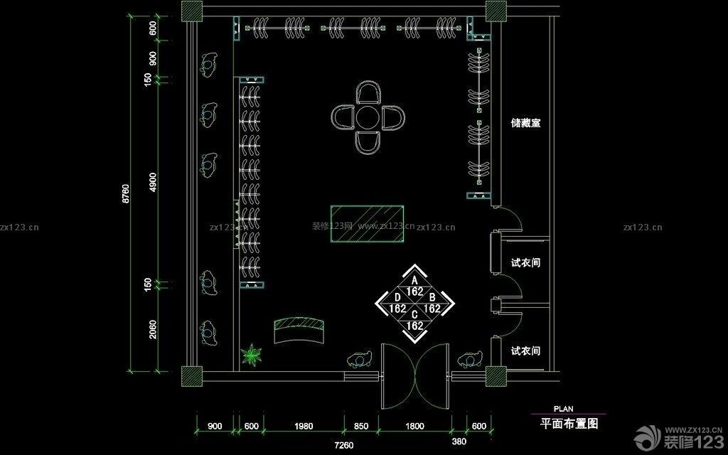 女装服装店店铺平面图