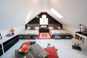 70平米带阁楼家庭双人卧室装修设计图
