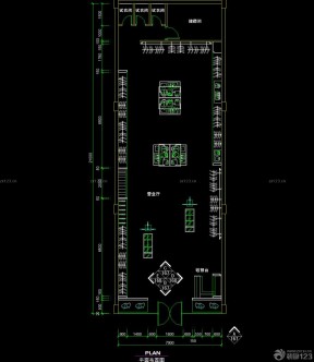 長方形小戶型店鋪平面圖