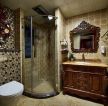 2023卫生间浴室小格子砖墙面设计图片