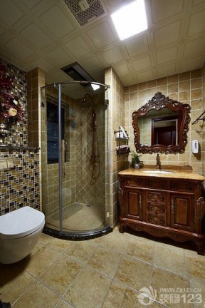 小格子砖墙面 卫生间浴室