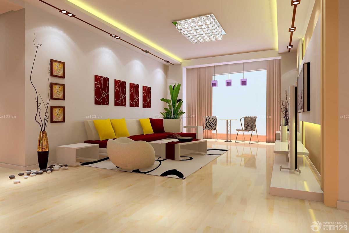 家装现代风格70-80平方小户型客厅装修设计案例  