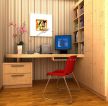 70-80平方小户型书桌书柜组合装修设计图片 