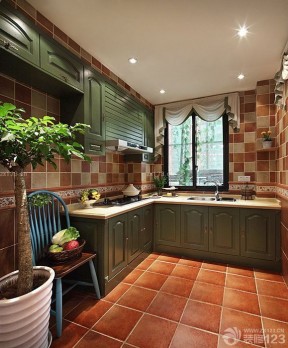 最新家装80-90平方米房屋厨房装修设计图
