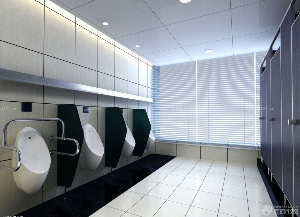时尚现代大卫生间铝扣天花板设计效果图