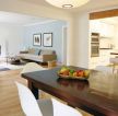70-80平米房屋美式实木餐桌装修效果图片 