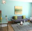 清新60平米两室一厅小户型蓝色墙面设计