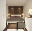 美式风格110-120平米室内卧室床的摆放