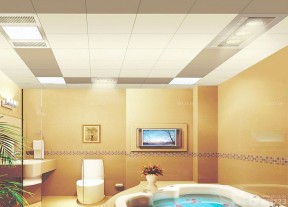 简欧风格整体浴室铝扣天花板样板房