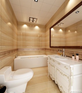 现代欧式混搭风格浴室铝扣天花板效果图
