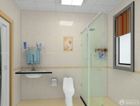 现代小户型小浴室铝扣天花板设计效果图