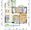 经典120三室一厅平面图设计
