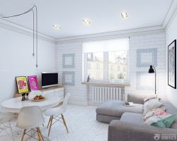 现代110平方米新中式客厅房屋装修实景图欣赏