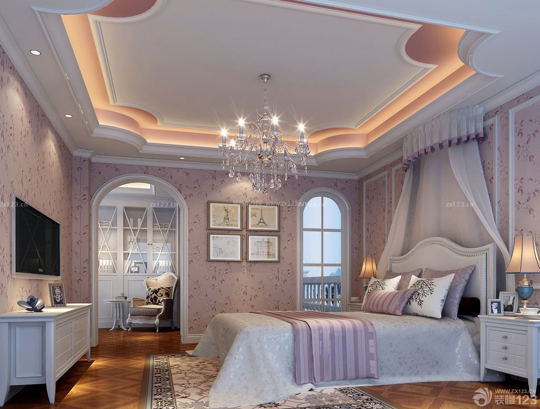 2015美式别墅90后女生房间室内设计图