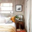 70平米小三房卧室木质墙面装修效果图 
