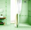 2023家庭浴室绿色瓷砖装修案例