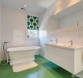 浴室洗手间绿色瓷砖设计图