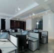 80平米转角电脑桌书柜组合办公室装修设计效果图