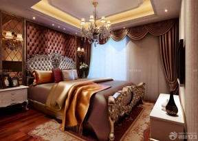 典雅欧式120平方三室一厅卧室装修图