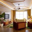 东南亚风格70平米两房客厅装修设计效果图 