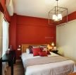 绚丽时尚60平米小房间红色墙面装修效果图
