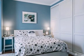 60平米小房间装修效果图 蓝色墙面装修效果图片