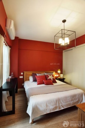60平米小房间装修效果图 红色墙面装修效果图片