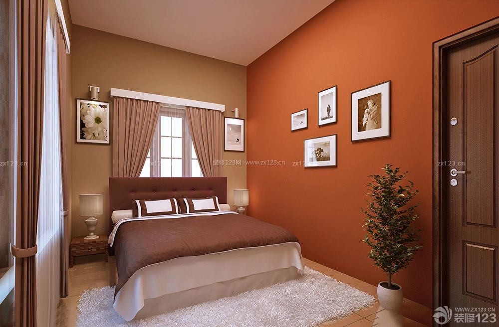 110平米三居室家庭卧室装修效果图片