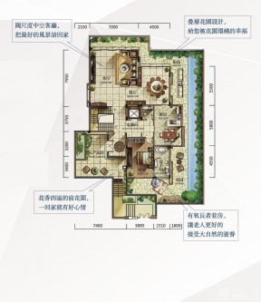 110平米別墅一室一廳一廚一衛(wèi)戶型圖