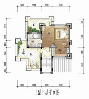 經(jīng)典110平米獨(dú)棟小別墅戶型圖