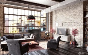 60平米loft裝修 電視柜裝修效果圖片