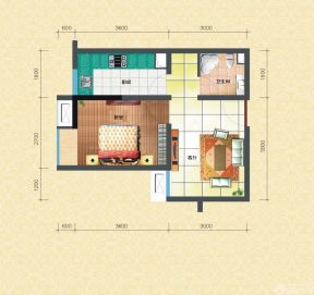 經(jīng)典農(nóng)村60平米小戶型住宅設(shè)計(jì)圖