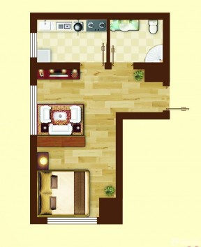 一室一廳一衛(wèi)60平米小戶型設計圖樣板大全
