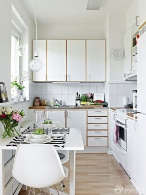 80平米两室一厅小户型装修 美式厨房装修效果图