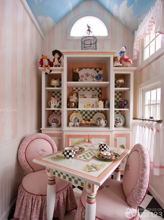 温馨粉色120平米装修阳台儿童室设计案例