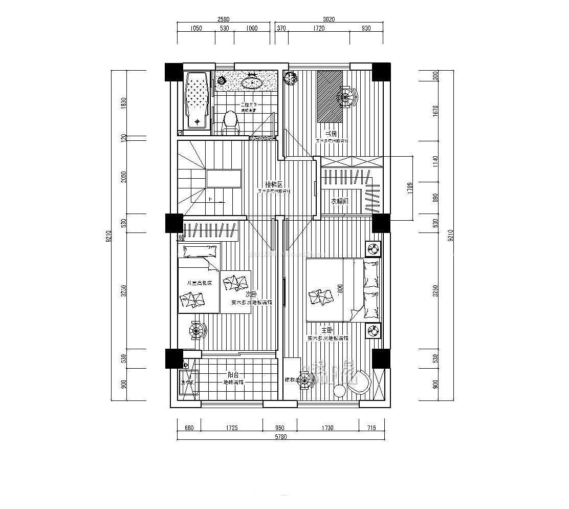 130平米三室兩廳經(jīng)典戶型圖2023