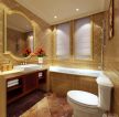 60平方两室一厅卫生间砖砌浴缸装修效果图