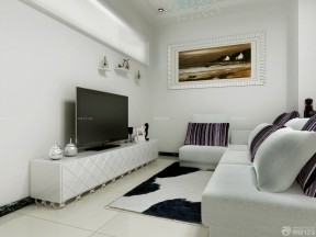 60平方两室一厅装修效果图 转角沙发装修效果图片