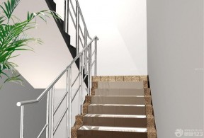 自建房楼梯设计效果图 不锈钢楼梯扶手图片