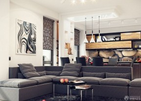 70平米的房子简单装修 布艺沙发装修效果图片