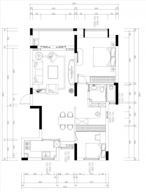 70平米房屋小戶型平面圖片