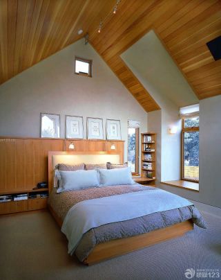 现代美式风格130平米带阁楼美式卧室家具欣赏图