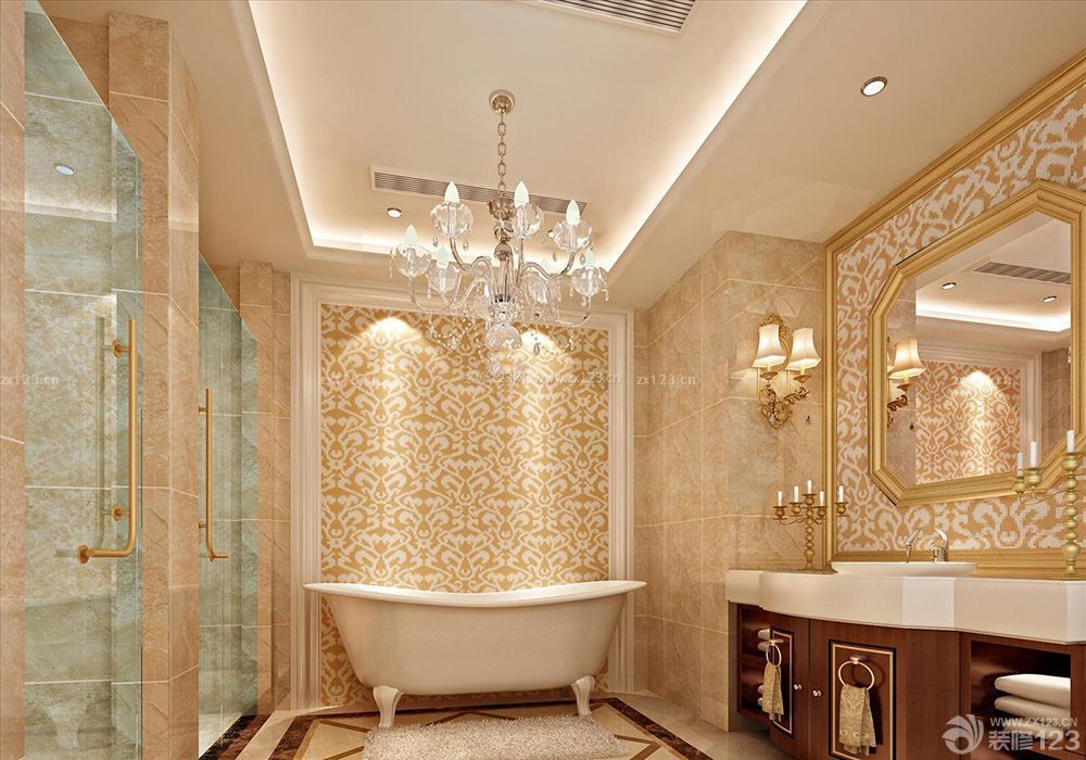 欧式150平方独栋别墅家居浴室装修图片大全