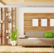 最新70平米两室一厅简约前卫木质背景墙装修效果图片