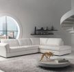 最新现代120平米复式客厅白色装修图