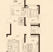 100平方兩室兩廳一衛(wèi)別墅戶型圖